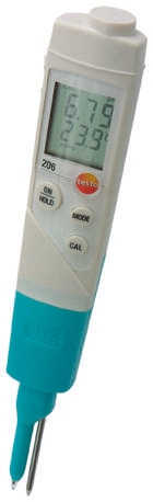 Testo 206-pH1 Starter Set pH Meter, ±0.02 pH Accuracy, 0.01 pH Resolution, 14 pH Max, 60 °C Max