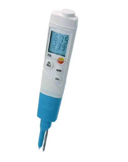 Testo 206-pH2 Starter Set pH Meter, ±0.02 pH Accuracy, 0.01 pH Resolution, 14 pH Max, 60 °C Max