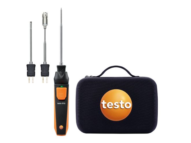 Testo 915i Wireless Digital Thermometer, K Probe, 1 Input(s), 1000 °C Max, ±0.5°C Accuracy