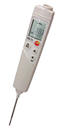 Testo 826-T4 Infrared Thermometer, -50 °C Min, 300 °C Max, ±1.5°C Accuracy, F, °C Measurements, RSCAL
