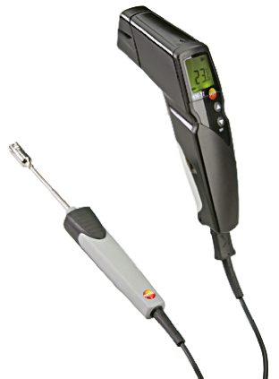 Testo 830-T2-Set Infrared Thermometer, -30 °C Min, 400 °C Max, ±1.5°C Accuracy, Centigrade Measurements