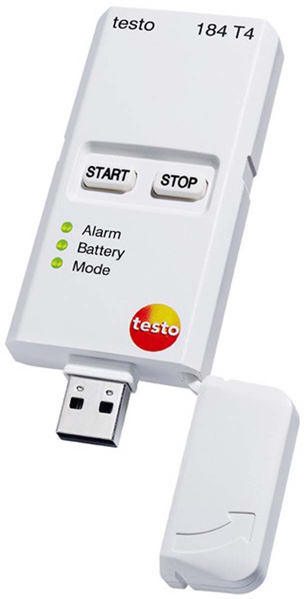 0572-1844 Testo 184-T4 Temperature Data Logger, USB, NFC