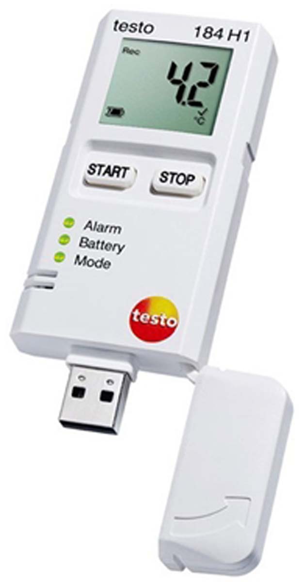 0572-1845 Testo 184-H1 Temperature Data Logger, USB, 2 Channel