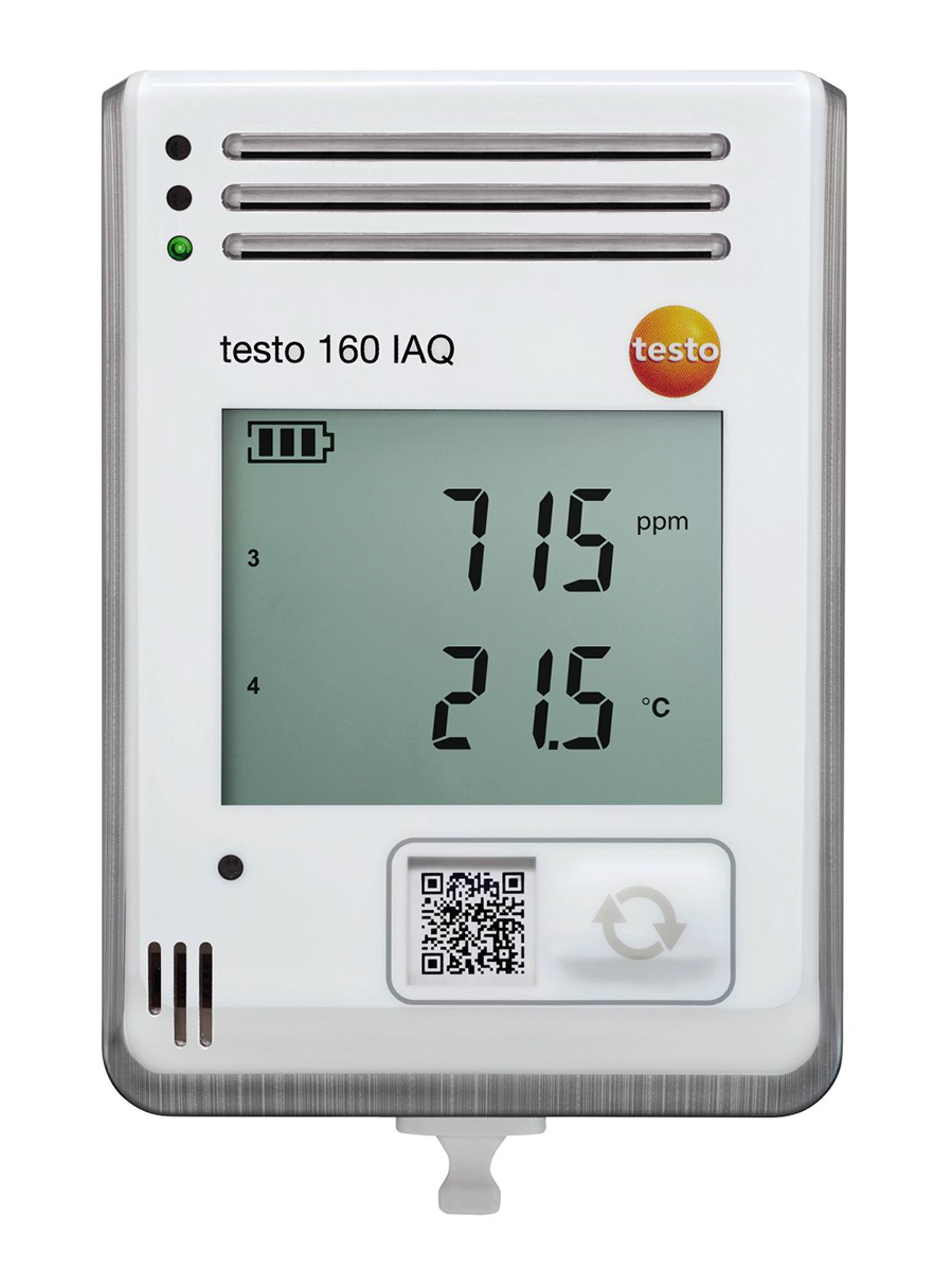 Testo 160 IAQ Data Logging Air Quality Meter 50 °C, 50 °C Max, 100 %RH Max, Battery-Powered