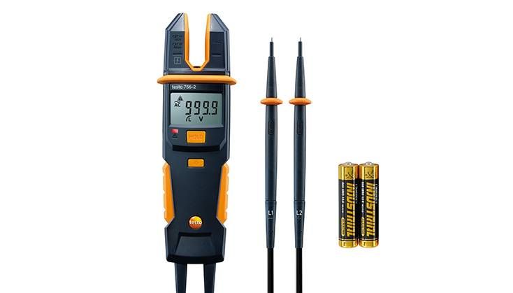 0590-7552 Testo 755-2, LCD Voltage Tester, 600V ac/dc Continuity Check, Battery Powered, 0590 7552