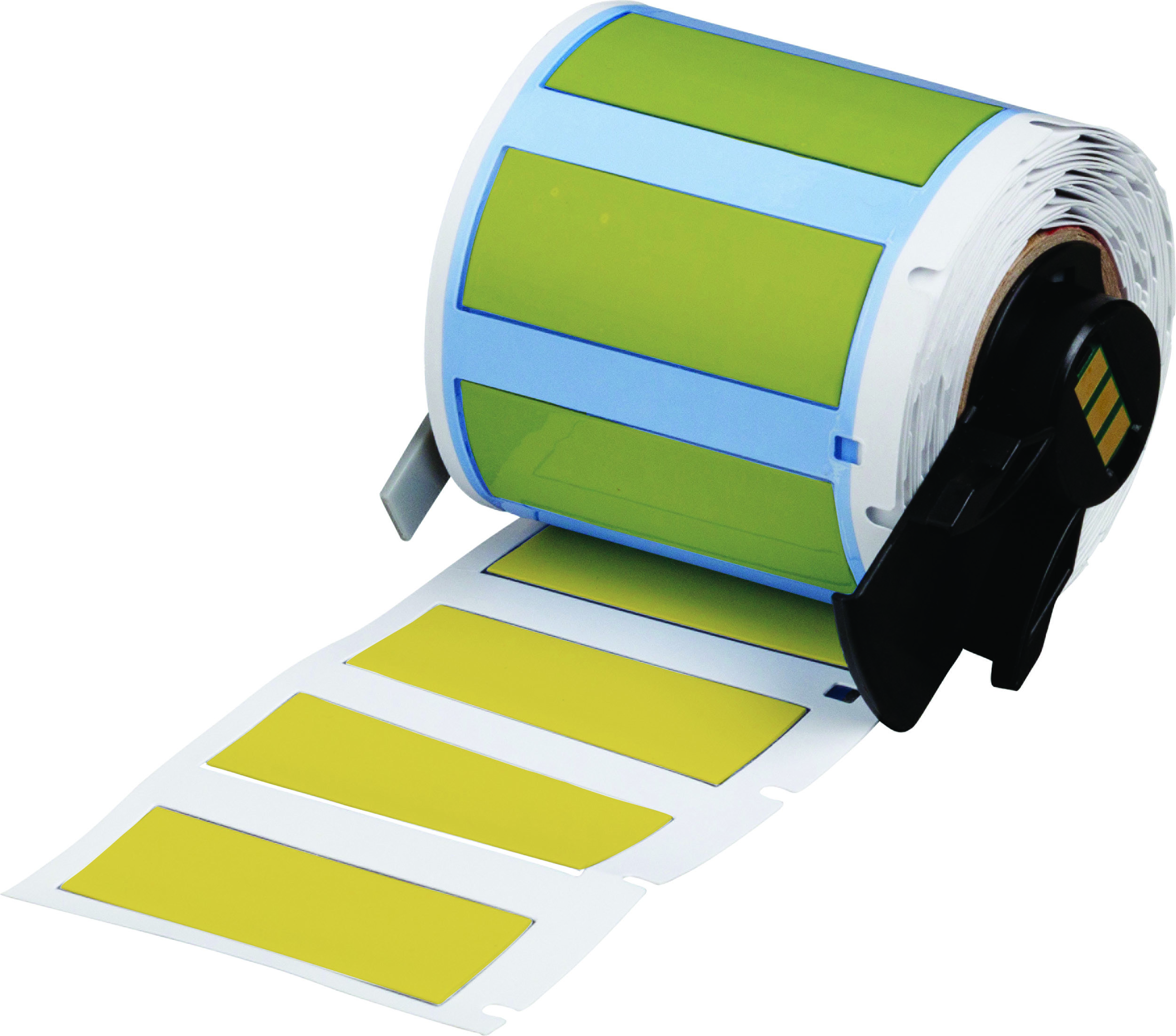 Brady B-342 PermaSleeve Yellow Heatshrink Labels, 44.45mm Width, 16.38mm Height, 100 Qty