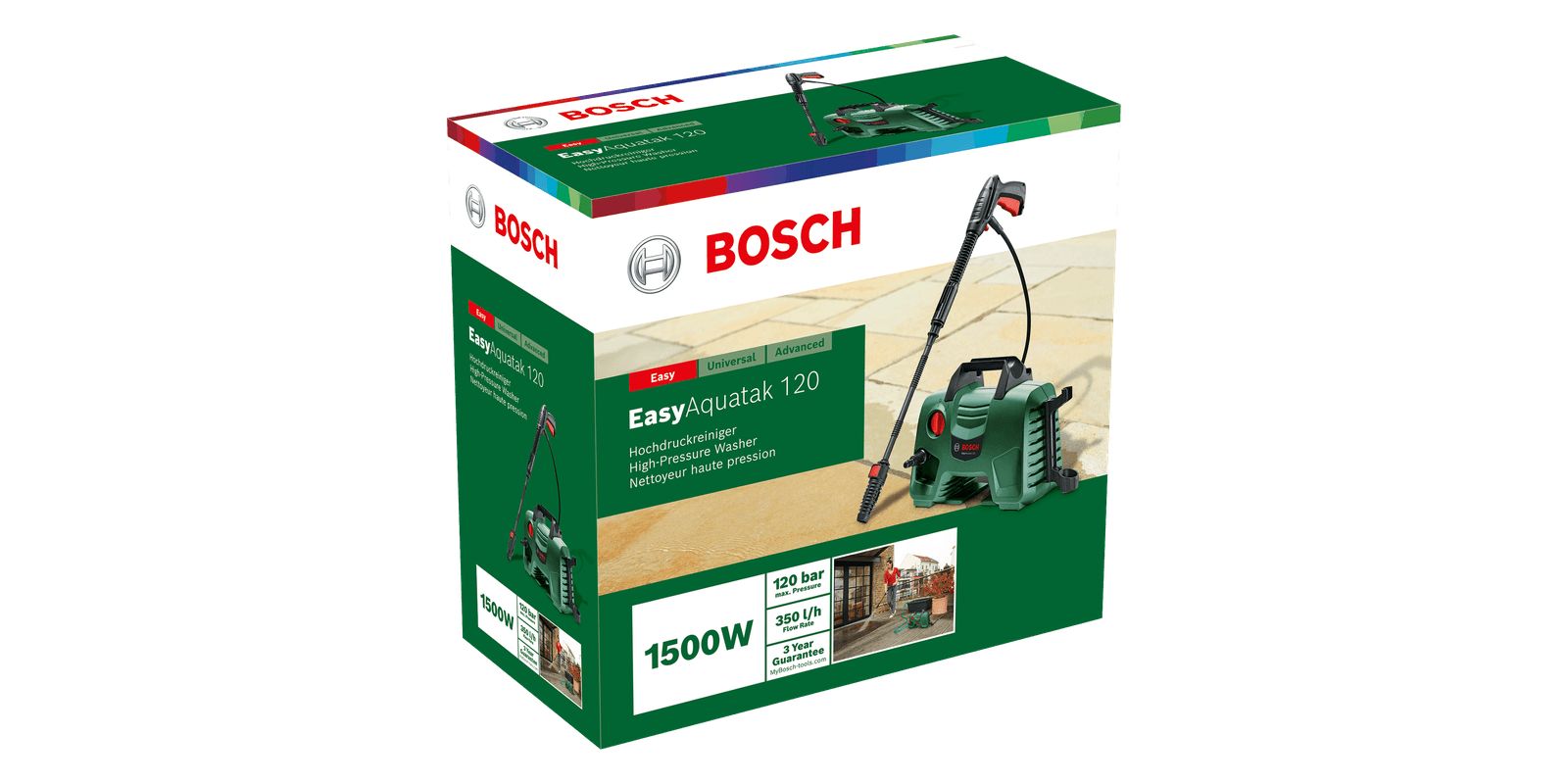 06008a7971 Bosch EasyAquatak 120 Pressure Washer 230V 350 L/h