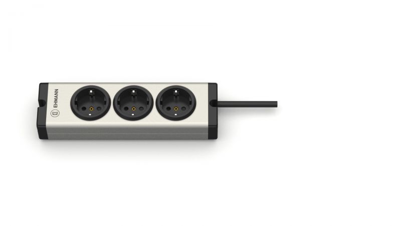 Bodo Ehmann Type F - German Schuko 3 Gang Socket Bar, 3m Cable, 16A, 230V