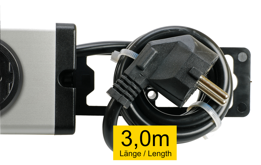 0600x02032033 Bodo Ehmann Type E 3 Gang Trailing Socket, 1.5m Cable, 16A, 230V
