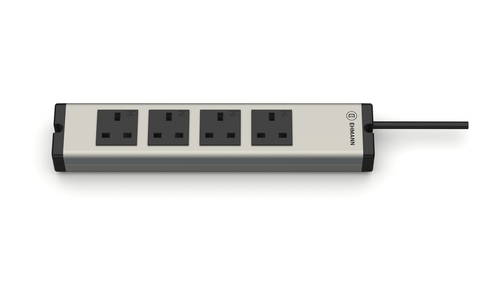 Bodo Ehmann Type G 4 Gang Trailing Socket & Power Distribution, 1.5m Cable, 16A, 230V