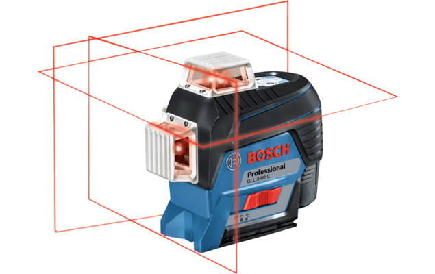 Bosch GLL 3-80 C 650 nm Laser Colour Red Line Laser, 3