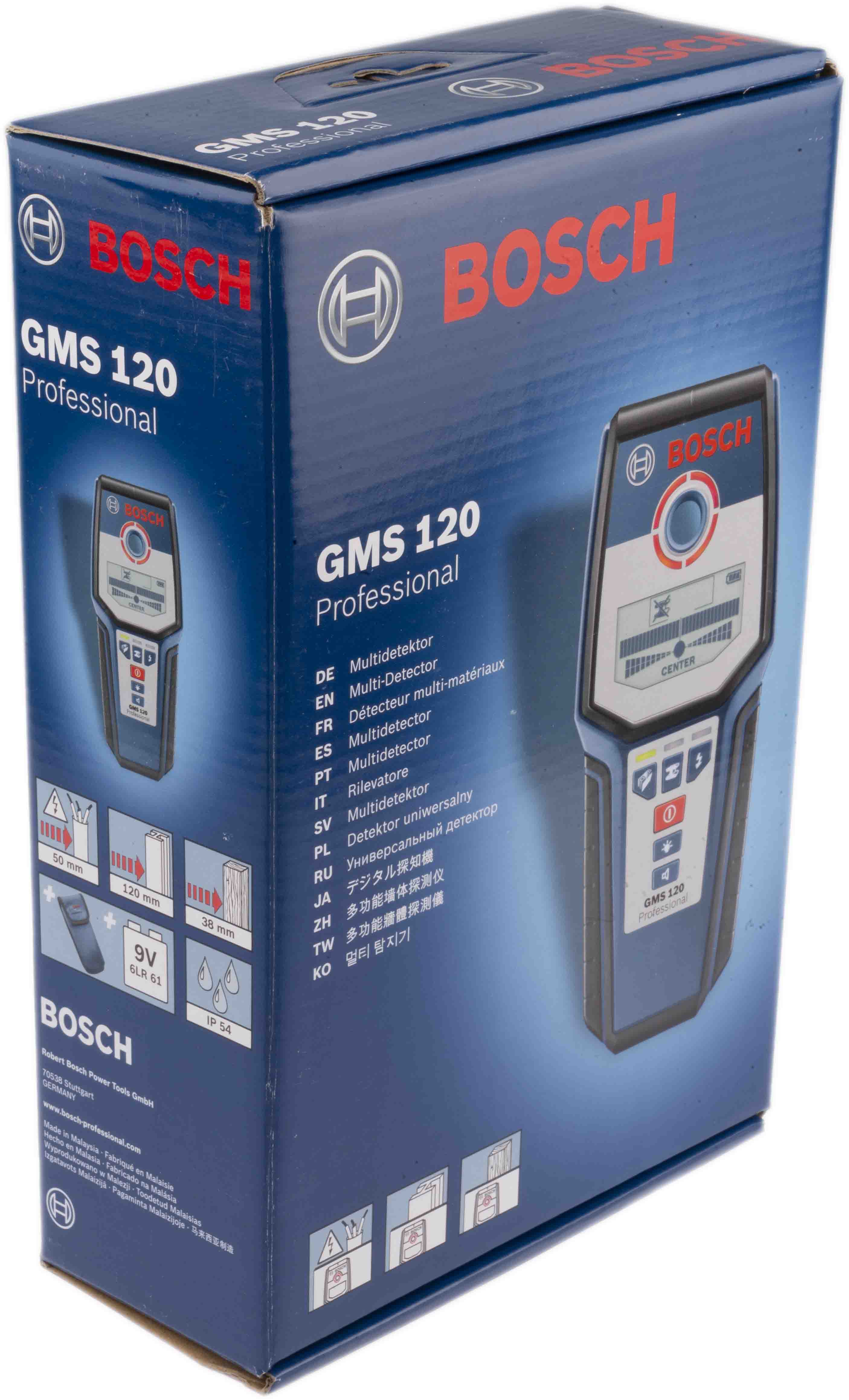 0601081000 Bosch GMS 120 Wall Scanner, LED Display Battery