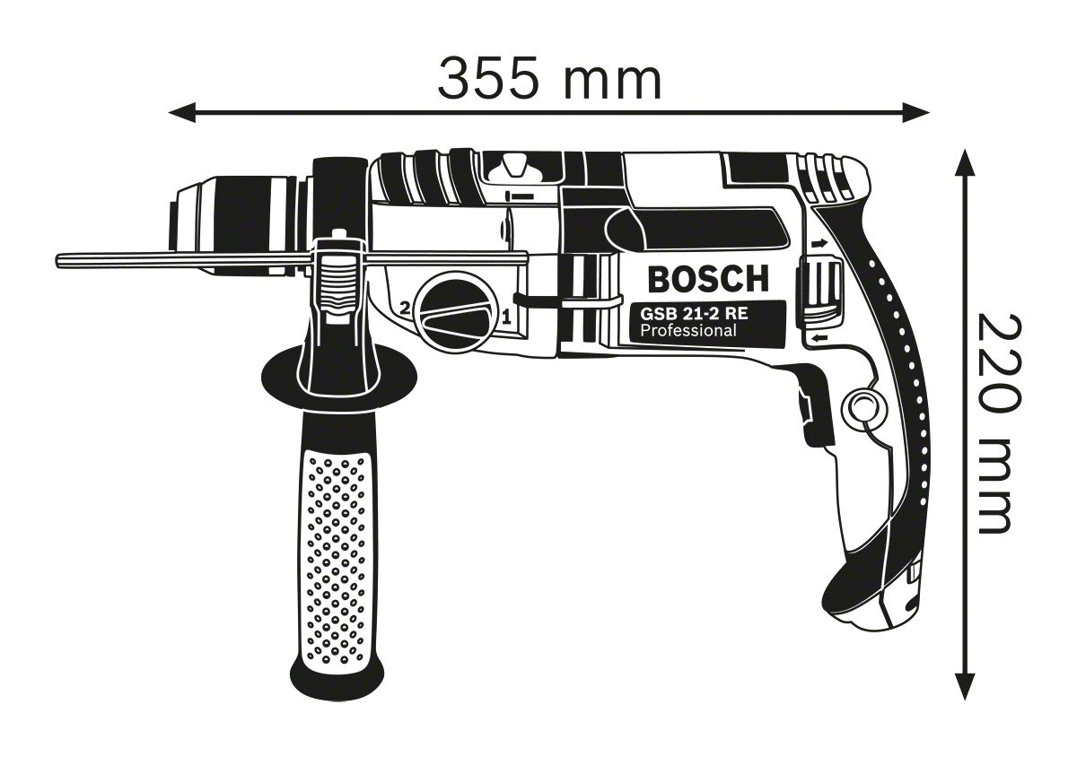 060119c560 Bosch GSB 21-2 RE Keyless 110V Corded 13 mm, BS4343