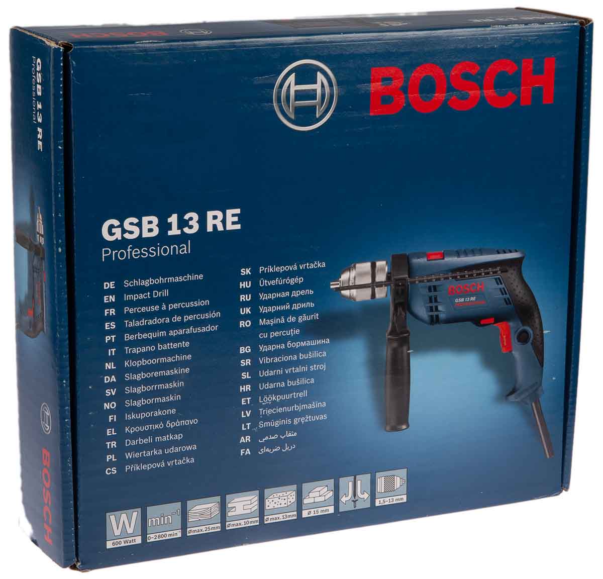 0601217100 Bosch GSB Keyless 230V Corded 1.5 to 13 mm, Type F - Schuko