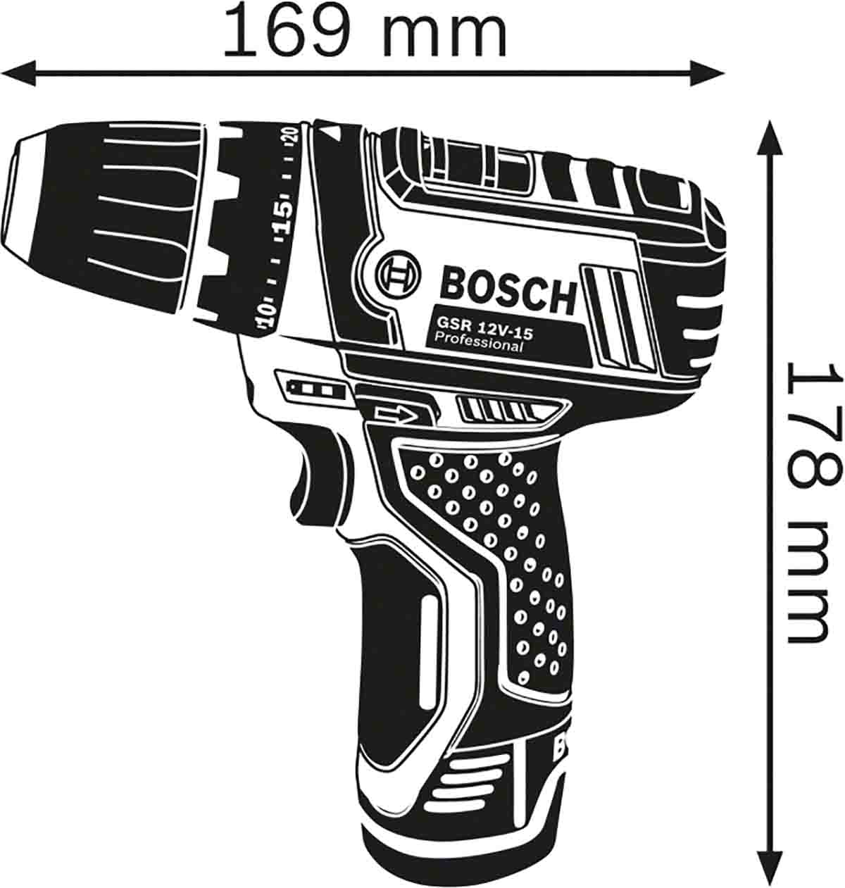 060186817a Bosch GSR Keyless Cordless, Type G - British 3-Pin 12 V 10 mm
