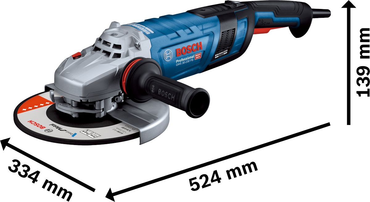 06018g1100 Bosch GWS 30-230 PB 230 mm Bosch Professional Brushless 2800 W