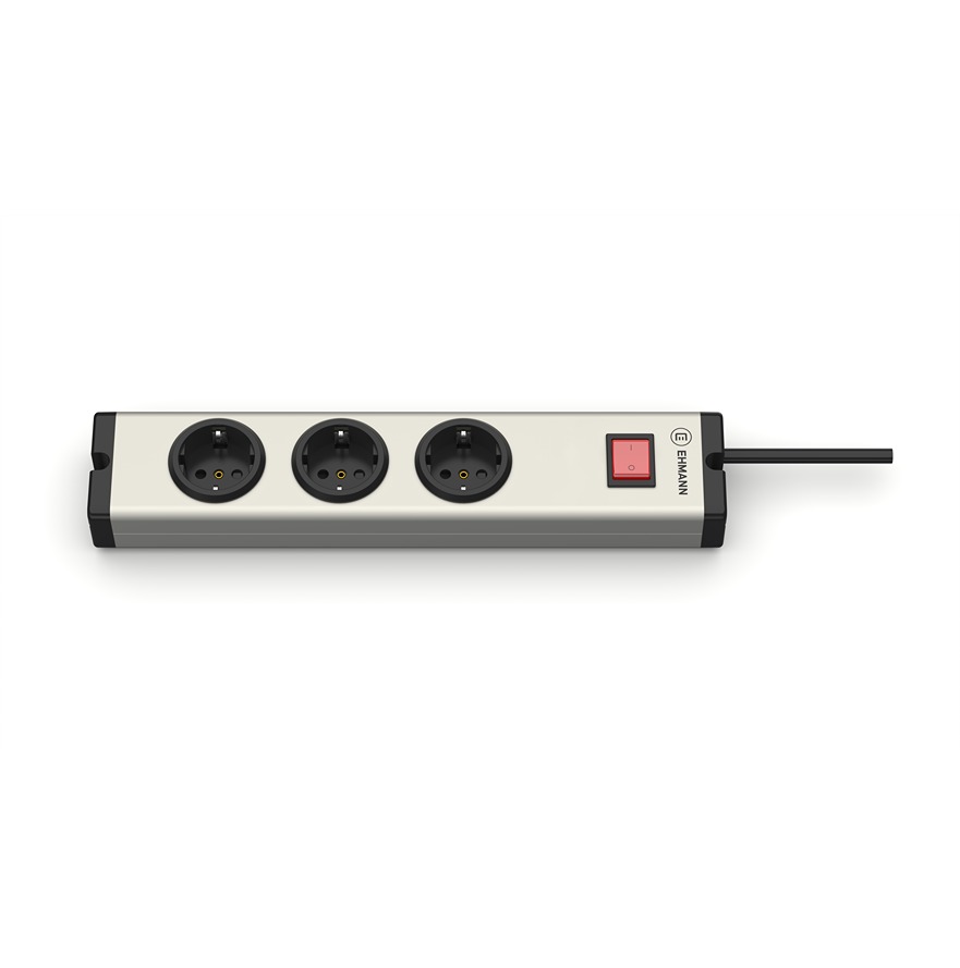 Bodo Ehmann Type F 3 Gang Socket Bar, 1.5m Cable, 16A, 230V