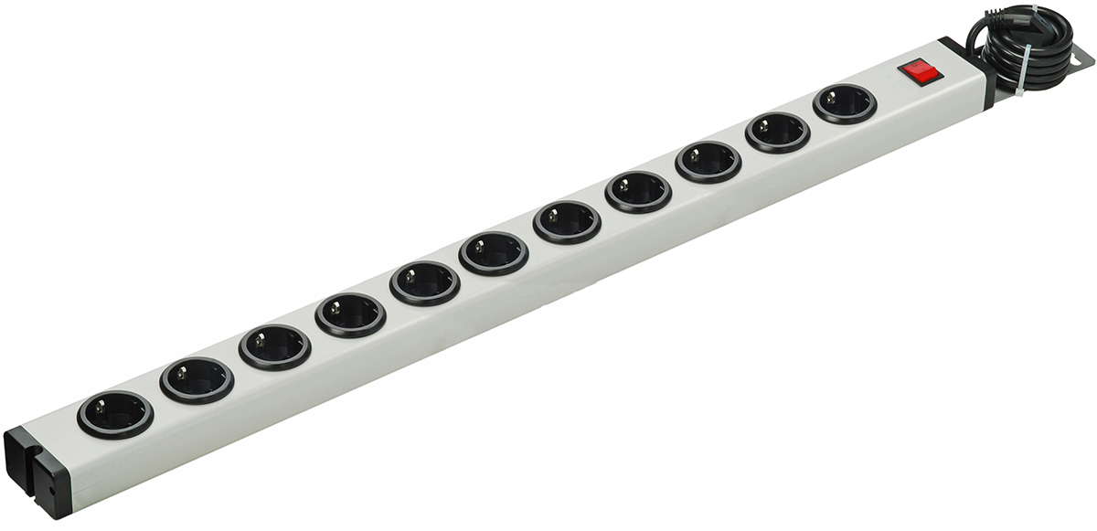 Bodo Ehmann Type F 11 Gang Socket Bar, 1.5m Cable, 16A, 250V