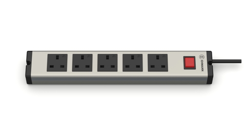 Bodo Ehmann Type G 5 Gang Trailing Socket & Power Distribution, 1.5m Cable, 16A, 230V
