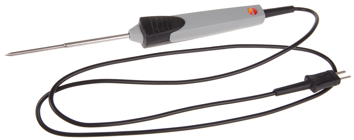 Testo K Immersion, Penetration Temperature Probe, 114 mm Length, 5 mm Diameter, 400 °C Max