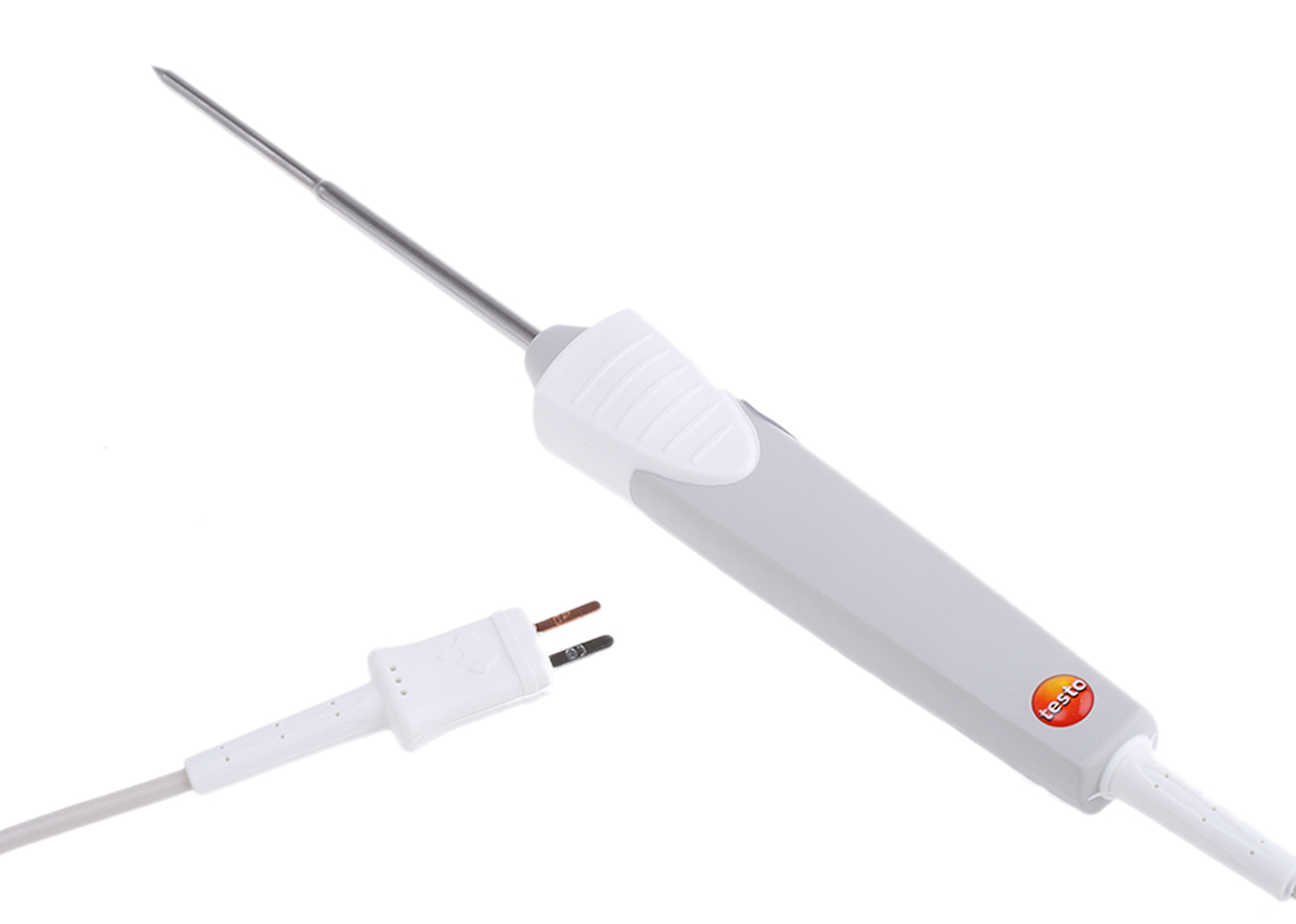 Testo Penetration, Immersion Temperature Probe, 115 mm Length, 5 mm Diameter, 350 °C Max