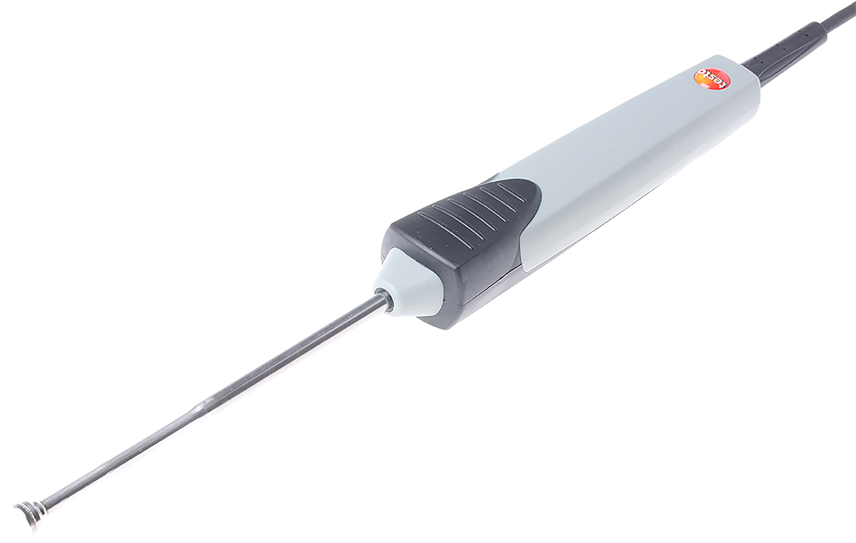 Testo PT100 Surface Temperature Probe, 114 mm Length, 5.9 mm Diameter, 400 °C Max