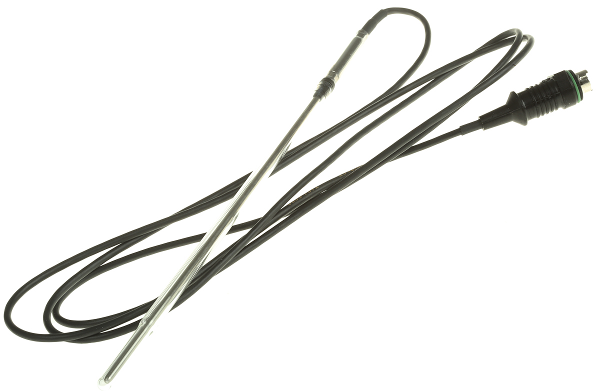 Testo NTC Laboratory Probe, Immersion/Penetration Probe, Exchangeable Glass Pipe, Glass Coated Temperature Probe, 200 mm