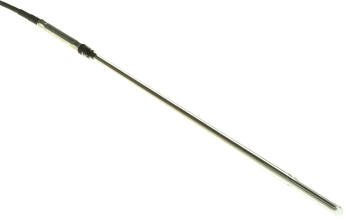 0609-7072 Testo NTC Laboratory Probe, Immersion/Penetration Probe, Exchangeable Glass Pipe, Glass Coated Temperature Probe, 200 mm