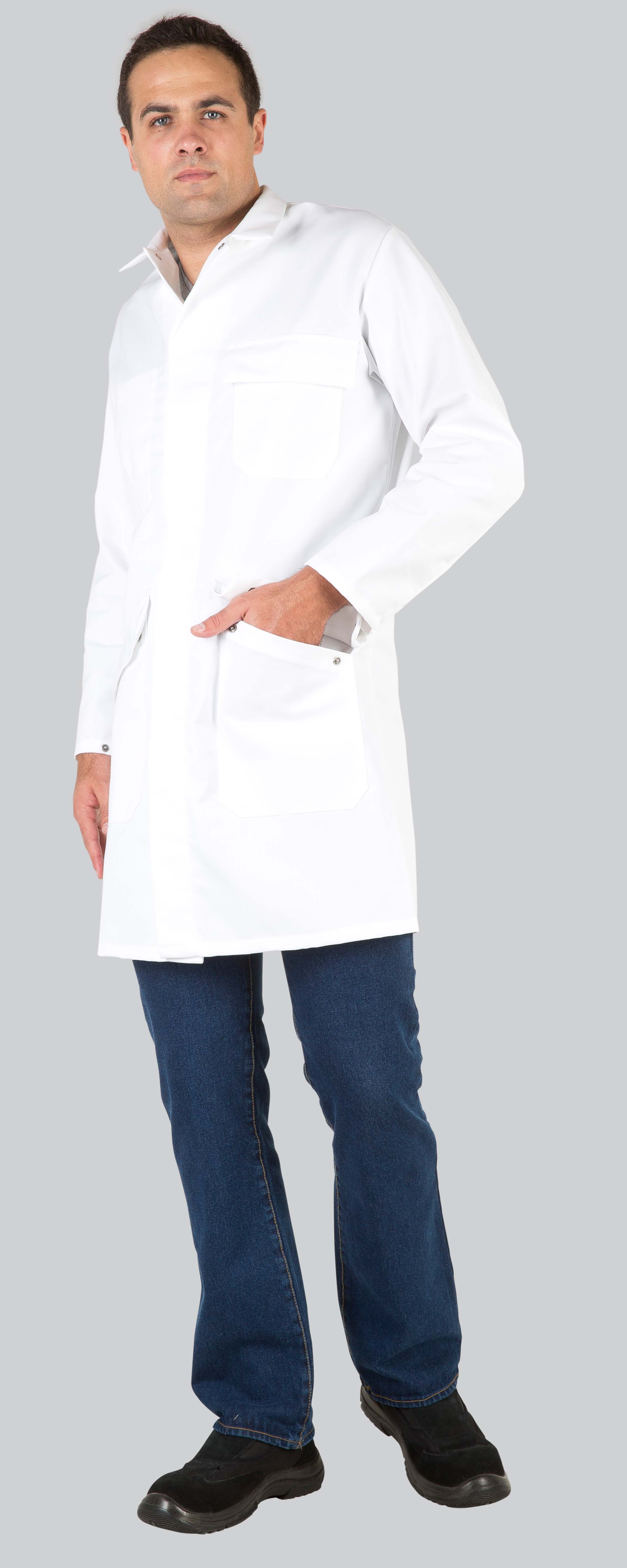 MOLINEL White Unisex  Reusable Lab Coat L