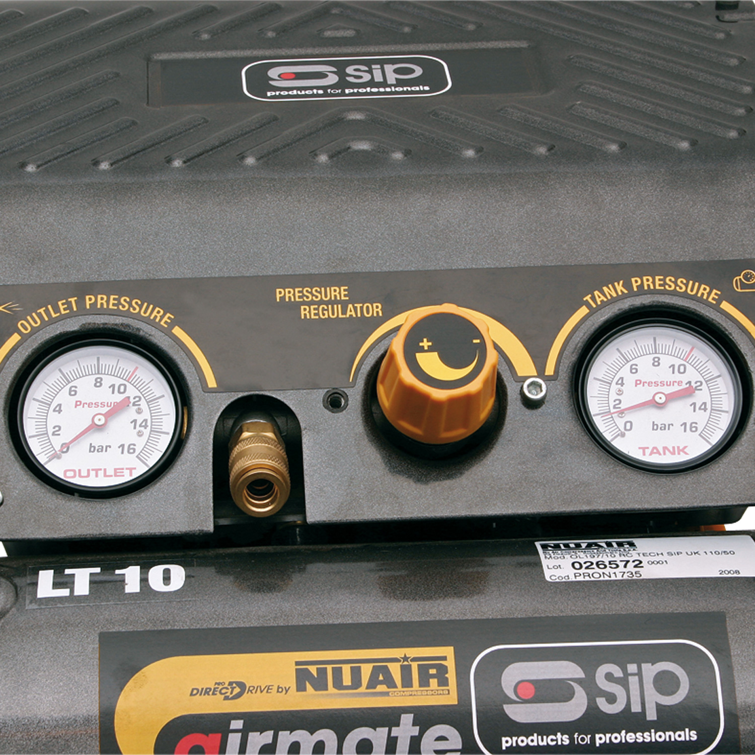 06254 SIP 1.5 HP Air Compressor, 10 bar, 11 kg, 10 L