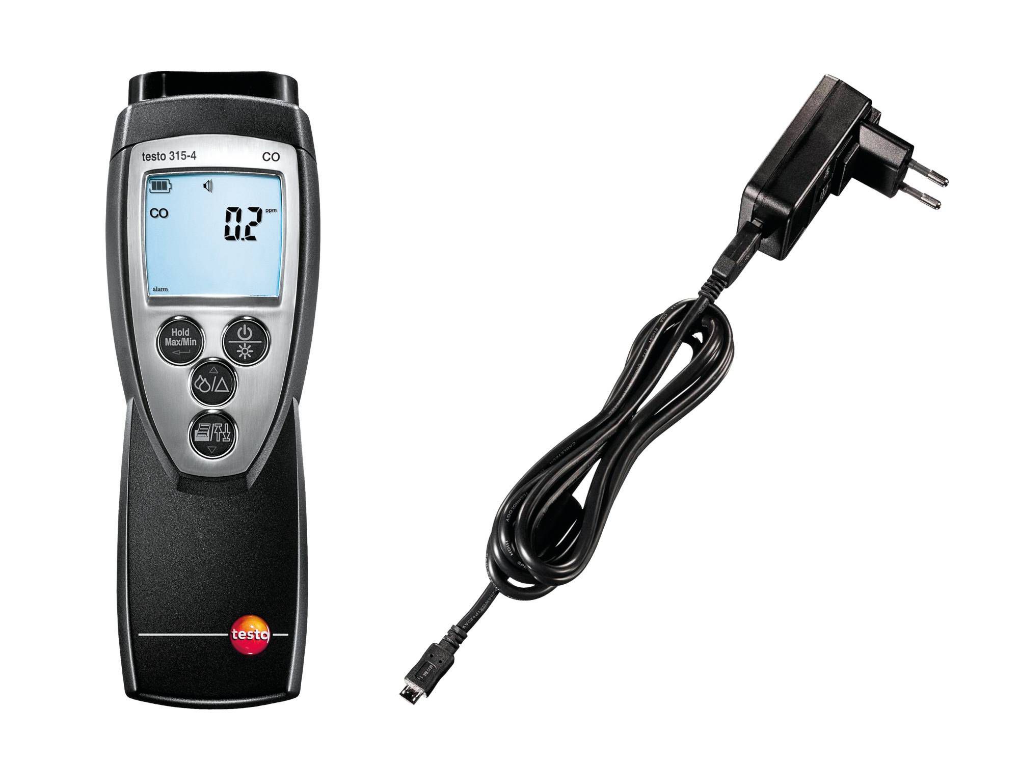 0632-3155 Testo 315-4 Handheld Gas Detector for Carbon Monoxide Detection Audible Alarm, EN
