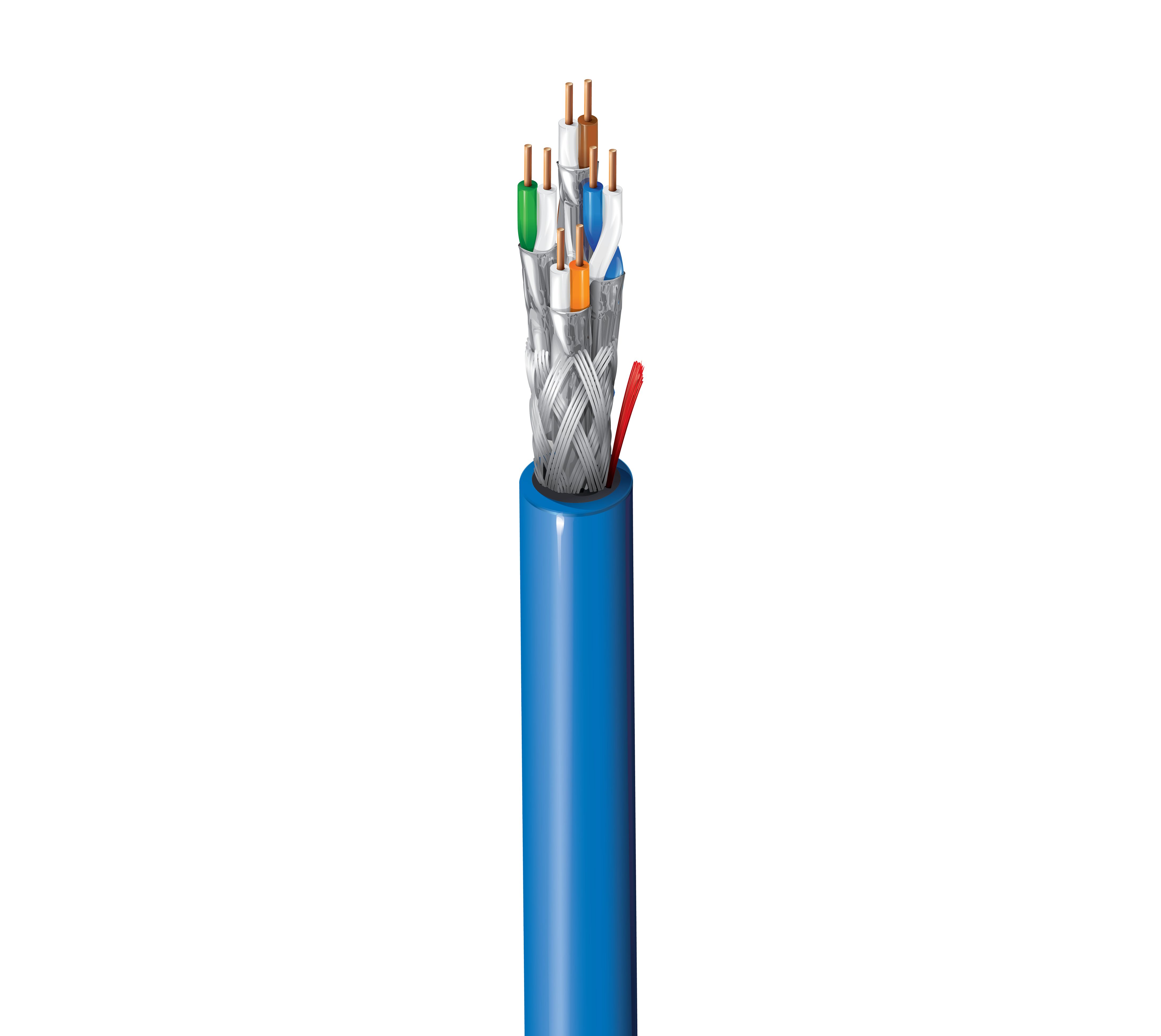Belden2202ELV, 500m Cat6a, Blue, S/FTP Shielded, Unterminated LSZH Sheath