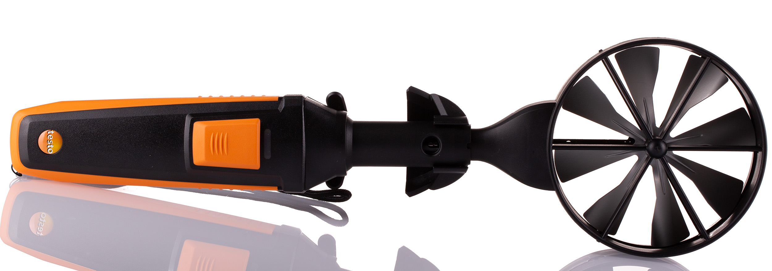 Testo Data Logging Vane Probe 70 °C, 70 °C Max, 100 %RH Max, Battery-Powered