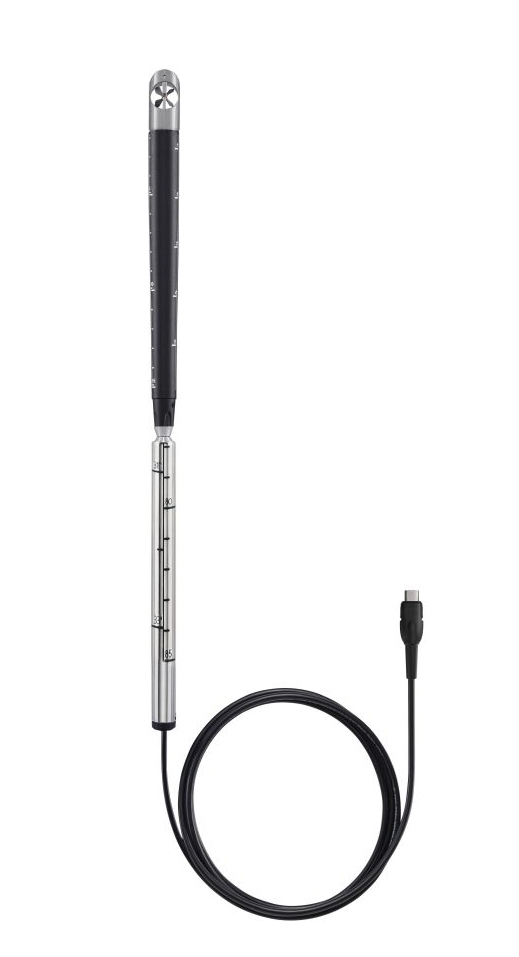 Testo Data Logging Vane Probe 70 °C, 70 °C Max, 100 %RH Max, Battery-Powered