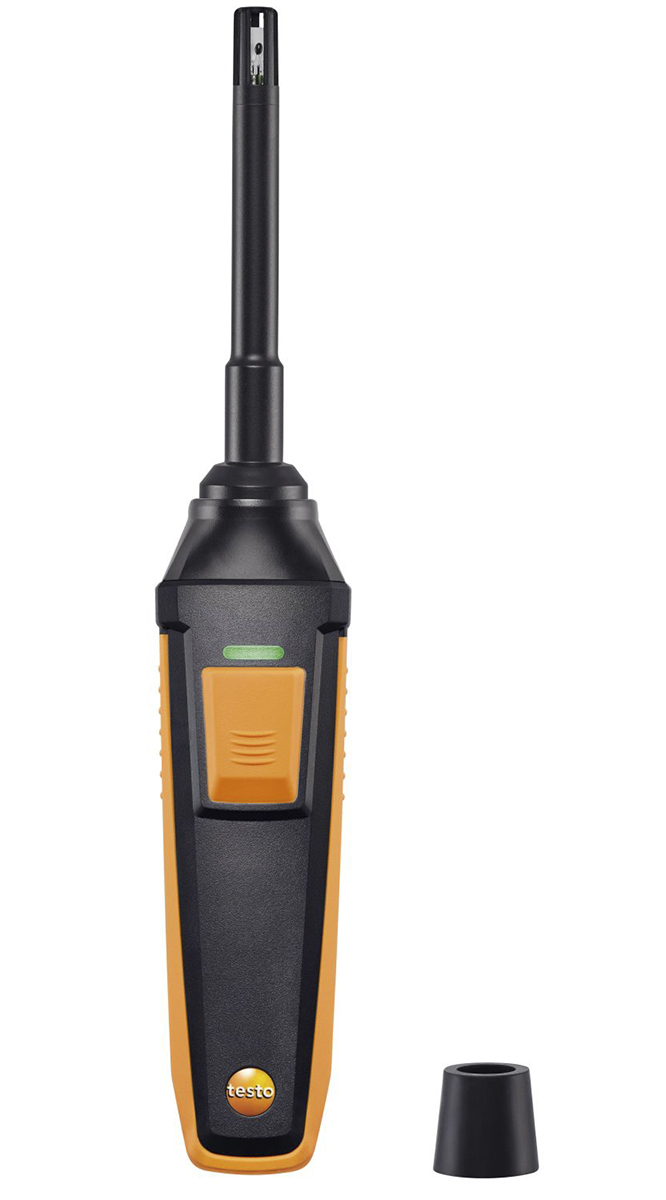 Testo Data Logging Probe 70 °C, 70 °C Max, 100 %RH Max, Battery-Powered
