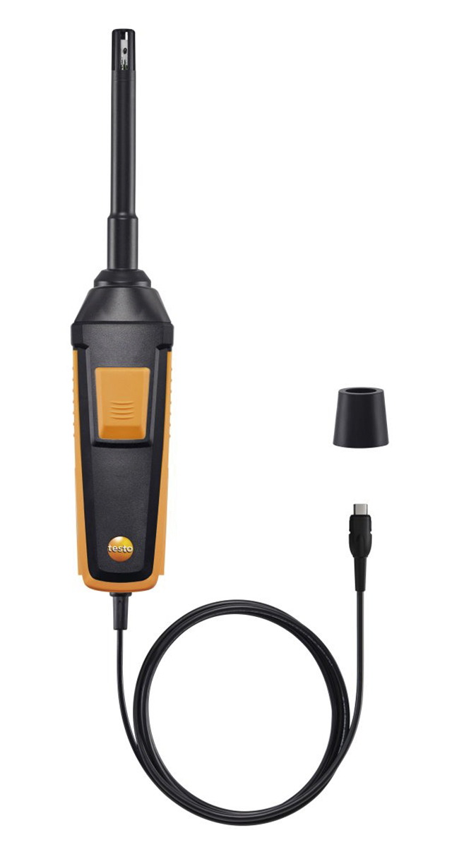 Testo Data Logging Probe 70 °C, 70 °C Max, 100 %RH Max, Battery-Powered
