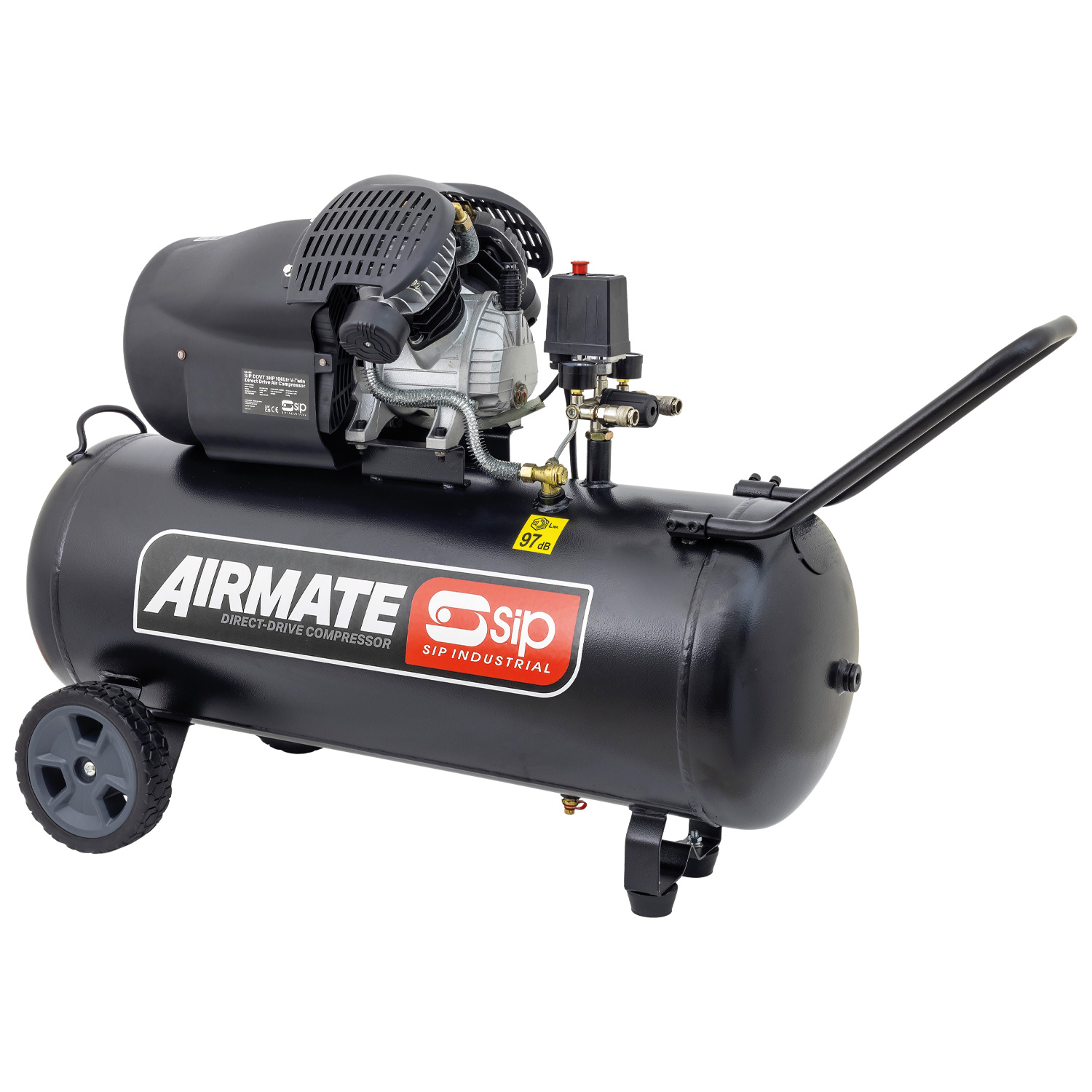SIP 3 HP Air Compressor, 145 psi, 58 kg, 100 L