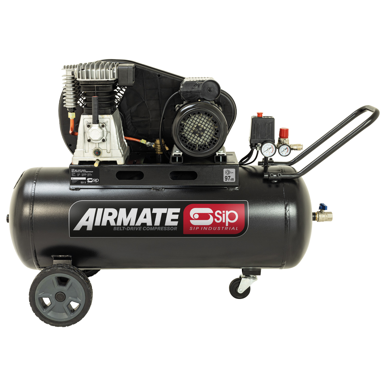 SIP 3 HP Air Compressor, 145 psi, 78 kg, 100 L