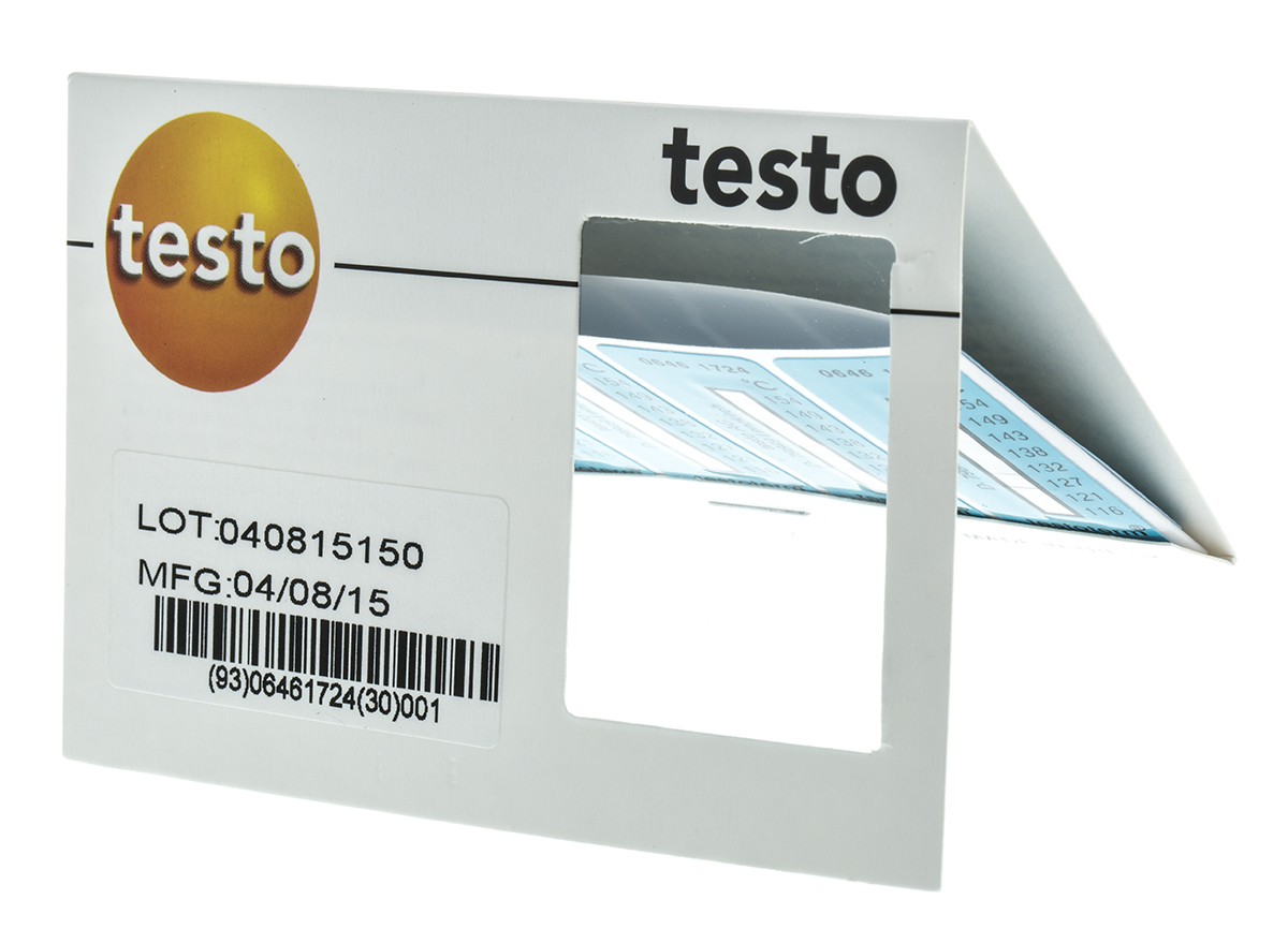 Testo Temperature Sensitive Label 116 °C to 154 °C 2 Levels