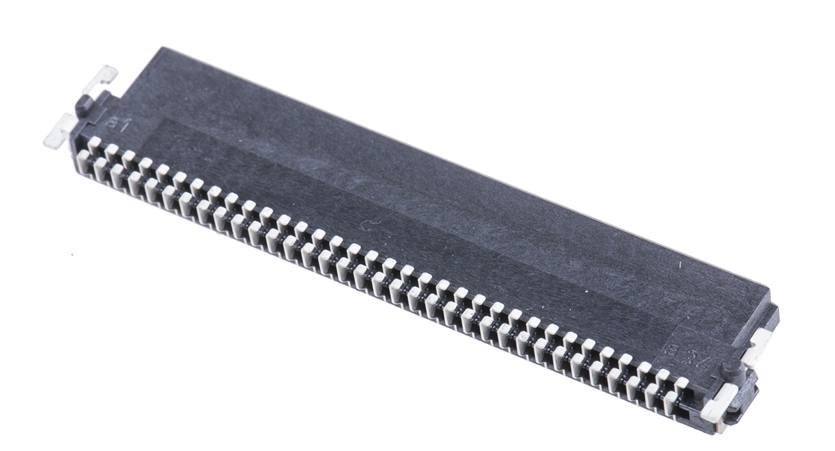 ERNI SMC Series Right Angle Surface Mount PCB Socket, 68-Contact, 2-Row, 1.27mm Pitch, Solder Termination