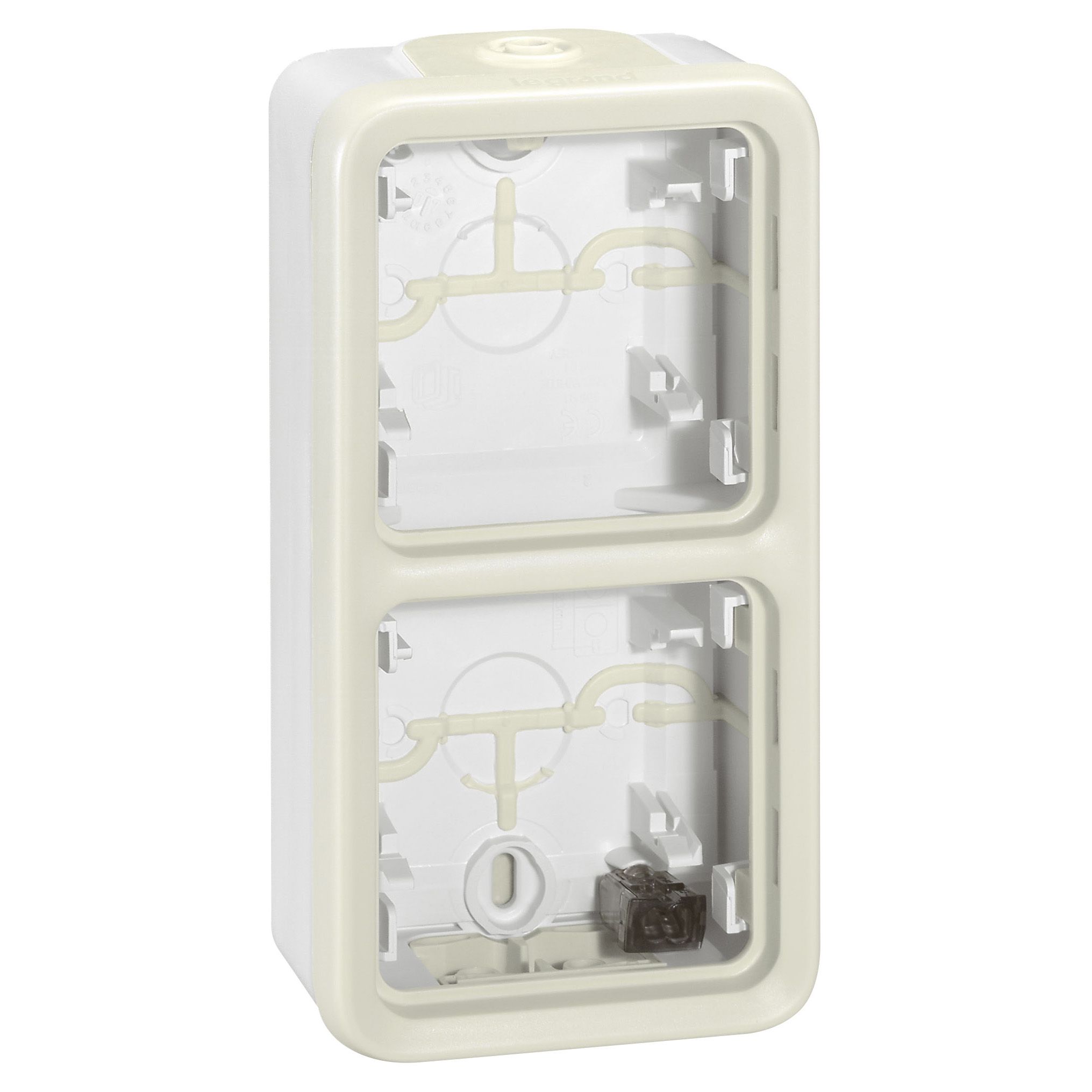 Legrand Plexo White Thermoplastic Back Box, IP55, Vertical Mount, 2 Gangs