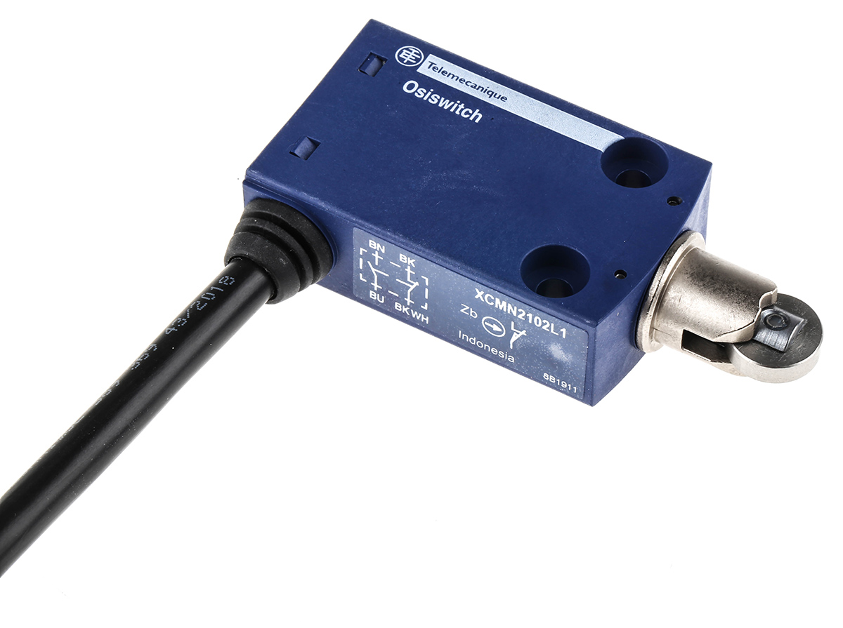 xcmn2102l1 Telemecanique Sensors OsiSense XC Series Roller Plunger Limit Switch, NO/NC, IP65, DP, Plastic Housing, 240V ac Max, 6A
