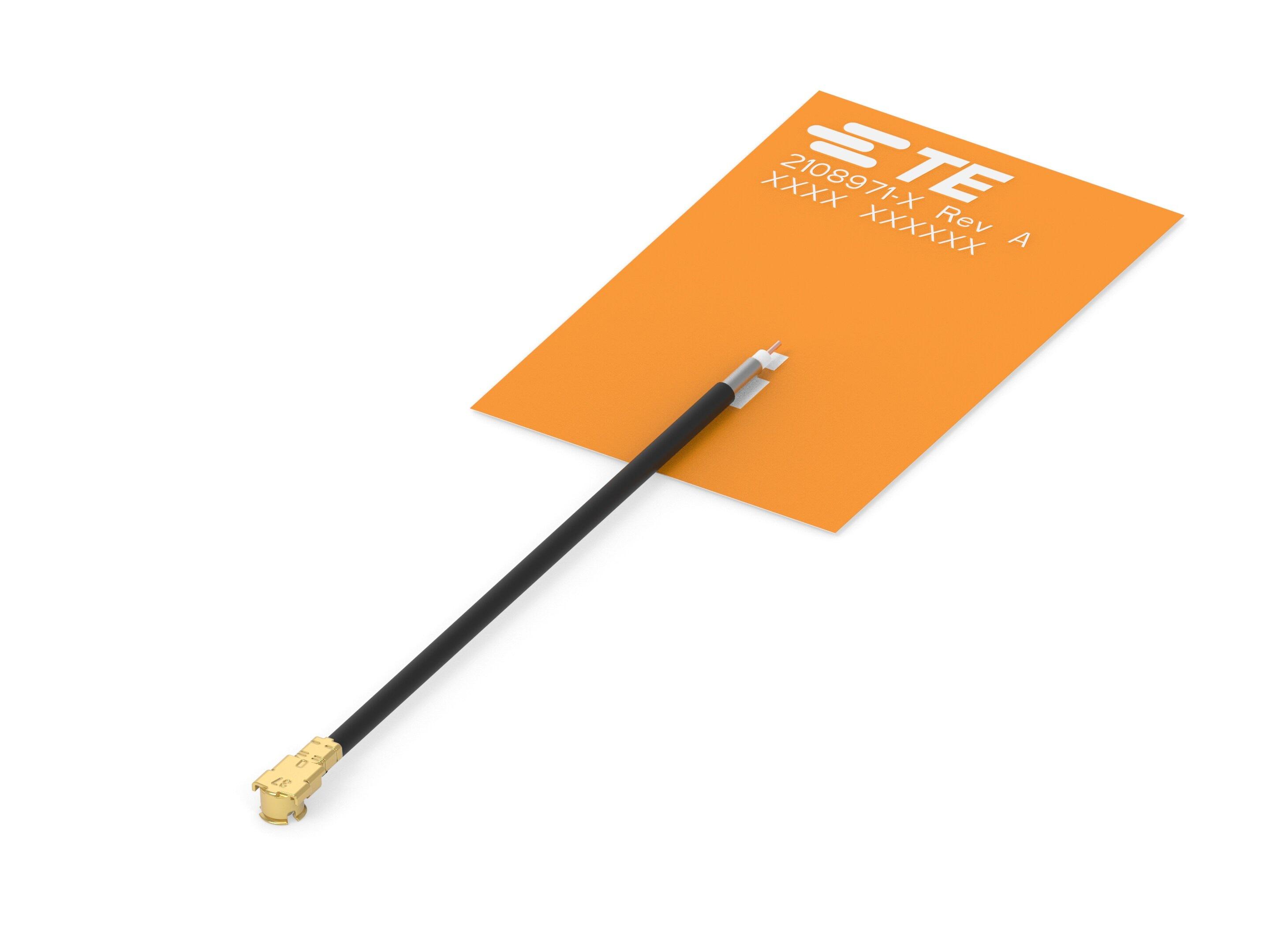 TE Connectivity 2108971-7 FPC Omnidirectional Antenna with MHF4L Connector, Ultra Wideband (UWB)