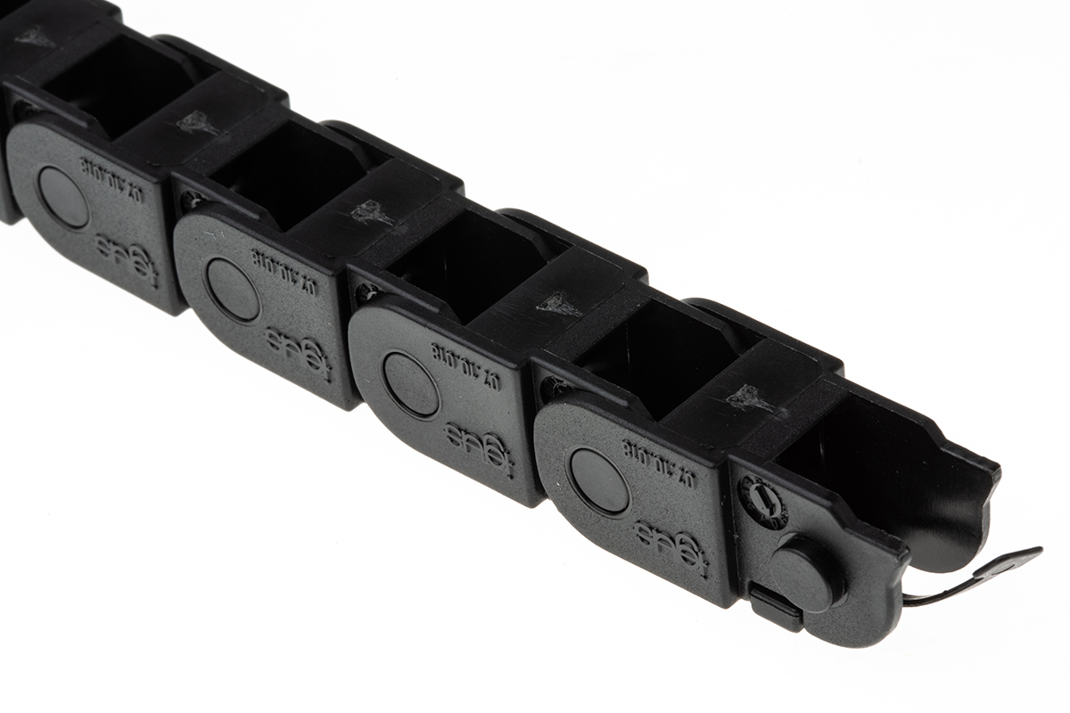 07100180 Igus e-chain Black, W16.5mm x D15 mm, L1 m, 18 mm Min. Bend Radius, Igumid G