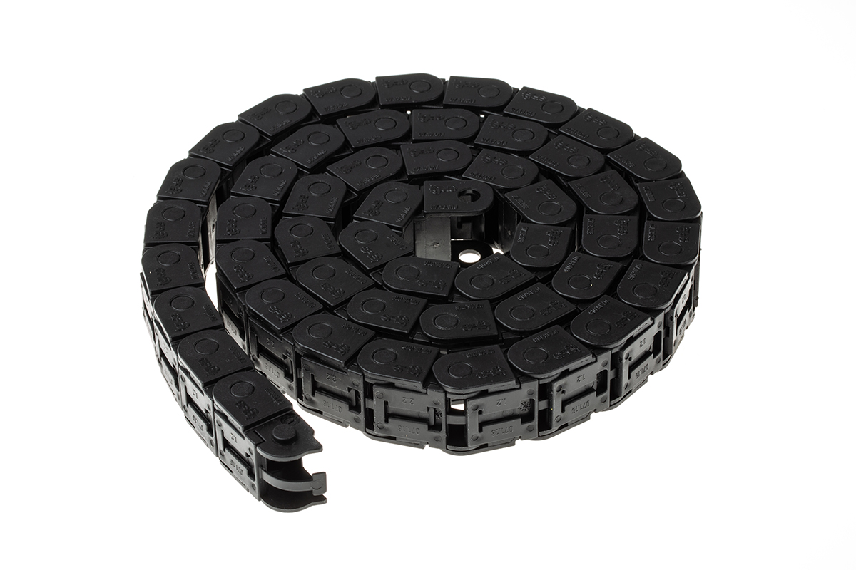 Igus e-chain Black, W22.5mm x D15 mm, L1 m, 18 mm Min. Bend Radius, Igumid G