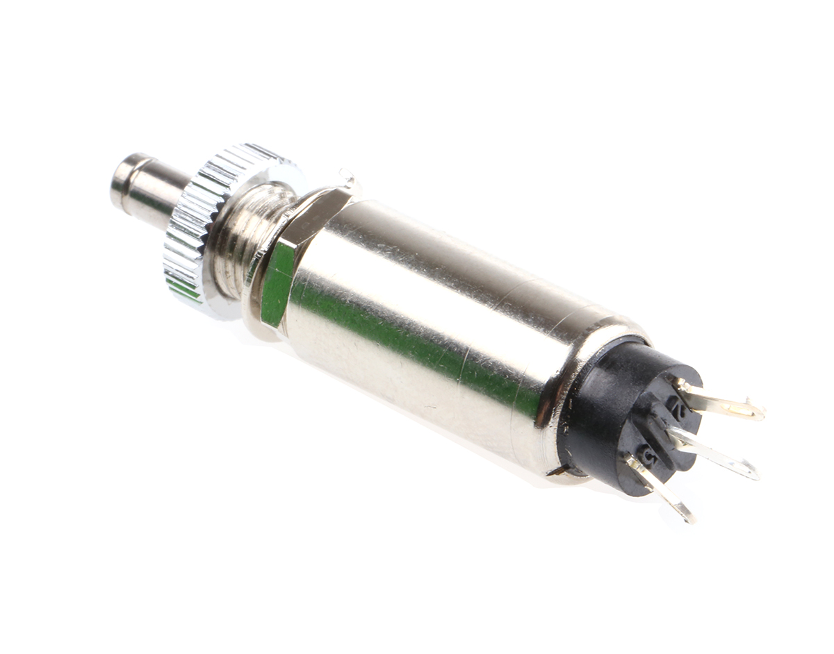 071780121 EOZ DJET Series Push Button Switch, Momentary, Panel, 6.4 mm Cutout, SPDT