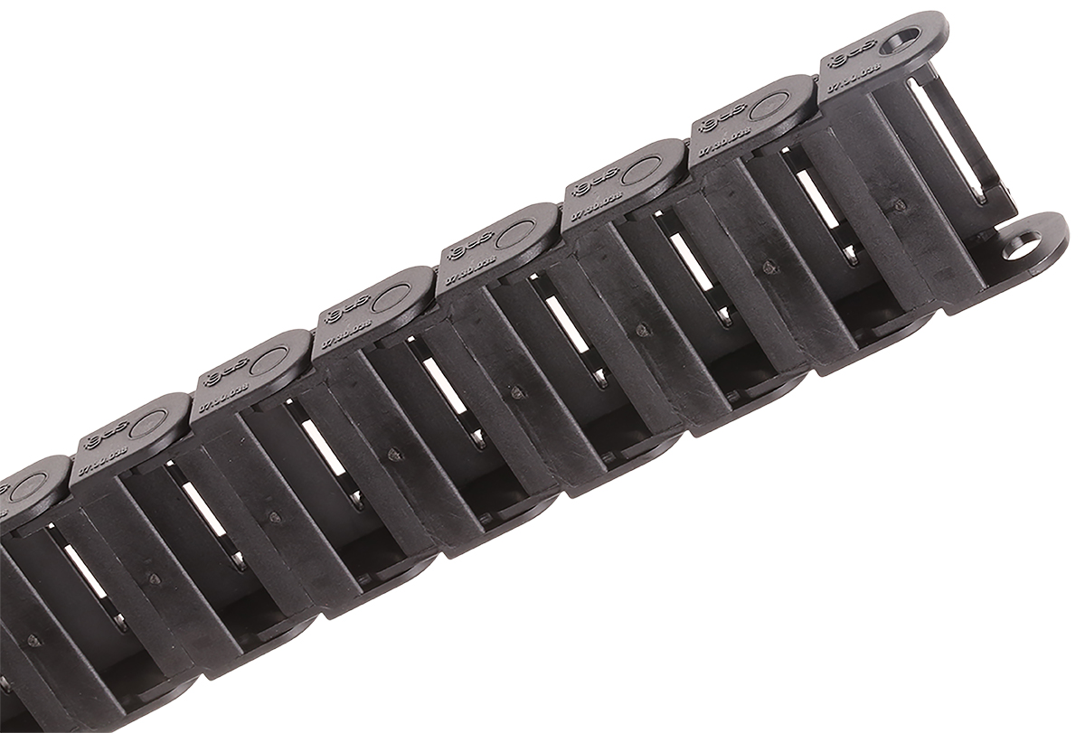 07300380 Igus e-chain Black, W37mm x D15 mm, L1 m, 38 mm Min. Bend Radius, Igumid G