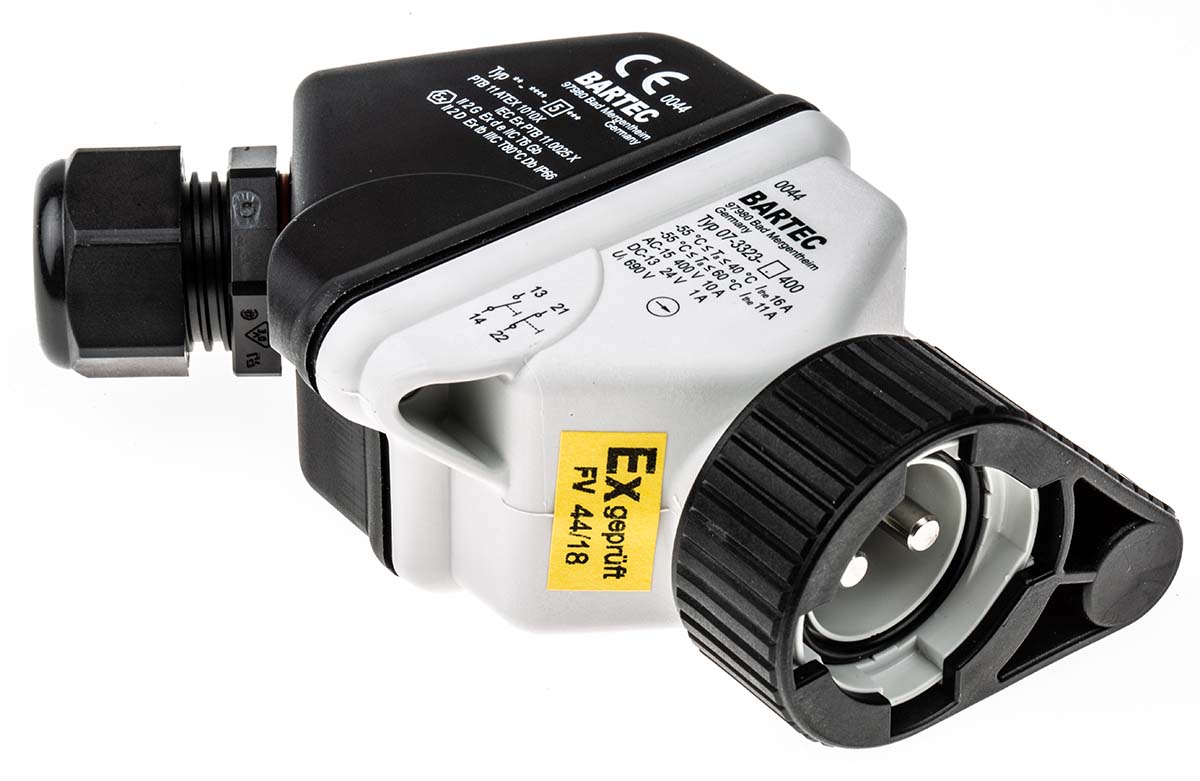 Bartec ComEx Series Push Button Switch, Panel Mount, 30.3 mm Cutout, SPDT, IP20