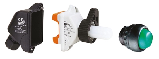Bartec Bartec Series Push Button Switch, Panel Mount, 30 mm Cutout, 2 NO/2 NC, IP20