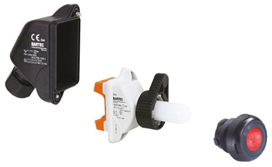 Bartec ComEx Series Illuminated Push Button Switch, Panel Mount, SPST, Blue, Green, Red, White, Yellow LED, IP20